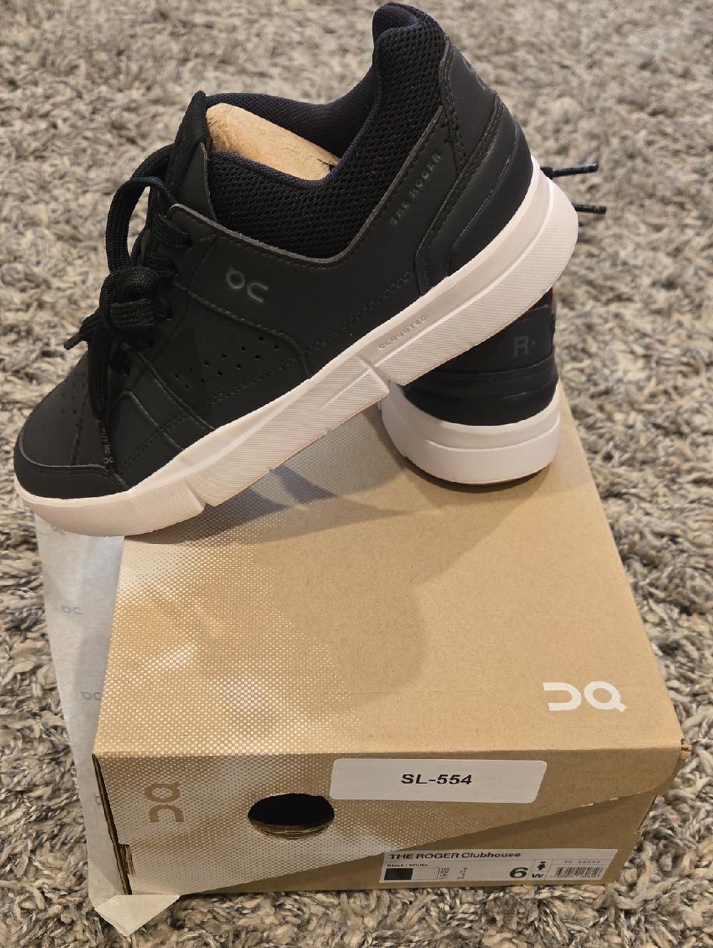 On Cloud Roger Clubhouse Black Low-Top Sneaker
